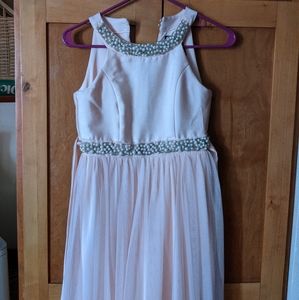 Dillard's Pink dress with pearls on waist